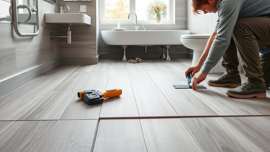 Bathroom Flooring Installation in Worcester Park